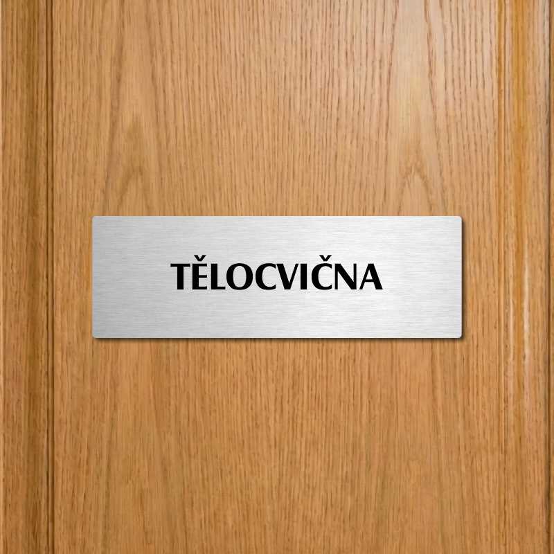 Tělocvična, 240x79mm, stříbrná popiska 